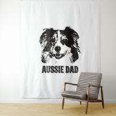 Tenture Mens Aussie Papa - Australian Shepherd Chien Papa (En situation)