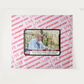 Tenture Mens Funny 50th Birthday TV News 40th 60th (Devant (Horizontal))