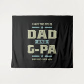 Tenture Mens J'ai deux titres Papa et G-Pa (Devant (Horizontal))