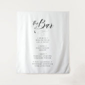 Tenture Menu Chic Elegant Wedding Black & White Bar Menu (Devant)