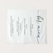Tenture Menu de bar de mariage élégant moderne (Devant (Horizontal))