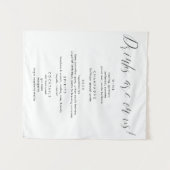 Tenture Menu de boissons de mariage à la calligraphie mode (Devant (Horizontal))