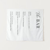 Tenture Menu du bar pour un mariage élégant moderne (Devant (Horizontal))