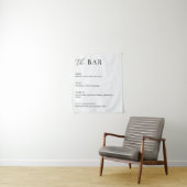 Tenture Menu du bar pour un mariage élégant moderne (En situation)