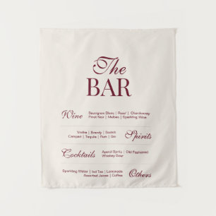 Tenture Menus de boissons de mariage Vieille fortune de