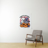 Tenture Meow-Loween - Cute Halloween Conception Chat (En situation)