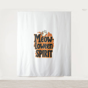 Tenture Meow-loween Spirit Cat