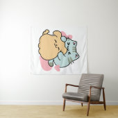 Tenture Meow & Woof Perfect Together - Cute Cat and Dog (En situation (horizontale))