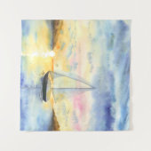 Tenture Mer au coucher du soleil (Devant (Horizontal))