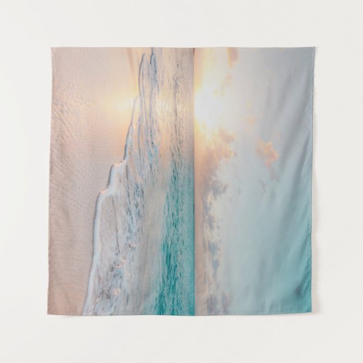 Tenture Mer pendant l'heure d'or (Devant (Horizontal))