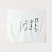 Tenture Merci d'être venu baby shower moderne typographie  (Devant (Horizontal))