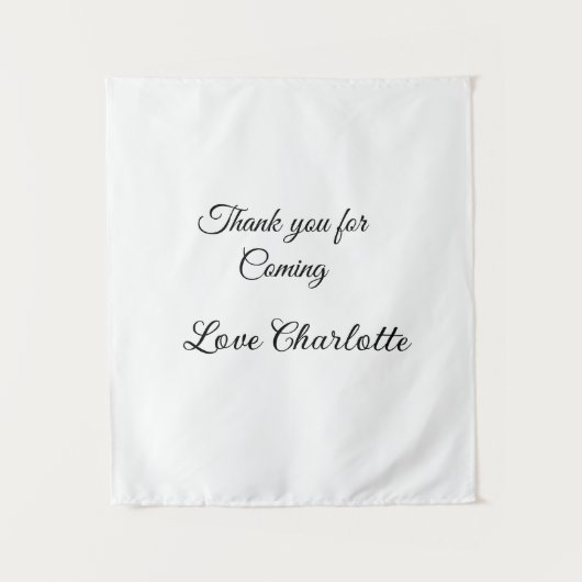 Tenture merci d'être venu nom du destinataire message text (Devant)