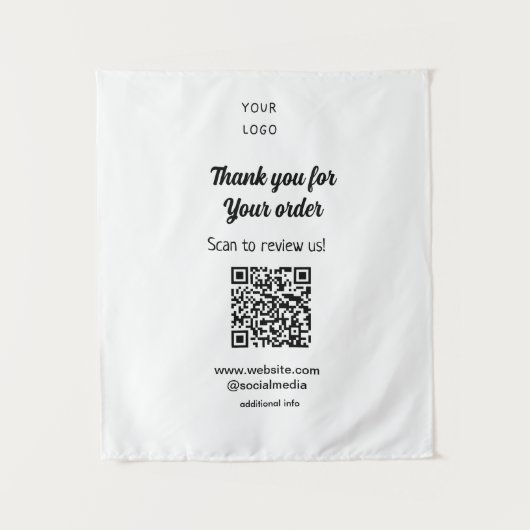 Tenture Merci pour l'analyse de commande Révisez-nous le l (Devant)