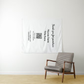 Tenture Merci pour le nom d'achat ici scan QR (En situation (horizontale))