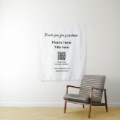 Tenture Merci pour le nom d'achat ici scan QR (En situation)