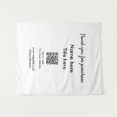 Tenture Merci pour le nom d'achat ici scan QR (Devant (Horizontal))