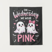 Tenture Mercredi, Nous Portons Le Crâne D'Halloween Éffray (Devant)