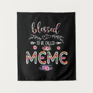 Tenture Mère Béni D'Être Appelée Maman Et Mème Fleur