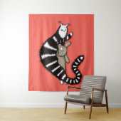 Tenture Mère de chat mère et enfant mère de chat (En situation)