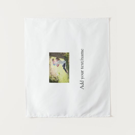 Tenture Mère fille photo de famille ajouter nom image text (Devant)