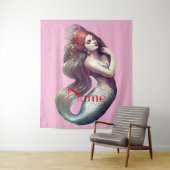 Tenture Mermaid Beauté de Redhead Thunder_Cove (En situation)