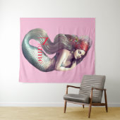 Tenture Mermaid Beauté de Redhead Thunder_Cove (En situation (horizontale))