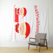 Tenture Merry christmas (En situation (horizontale))