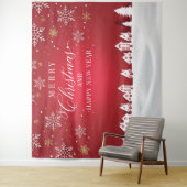 Tenture Merry Christmas and Happy New Year backdrop  (En situation)