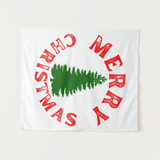 TENTURE MERRY NOËL TREE (Devant (Horizontal))