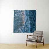 Tenture Merveilleuses Vagues Bleues (En situation (horizontale))