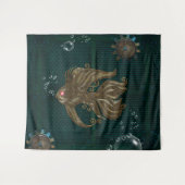 Tenture Merveilleux poisson steampunk. (Devant (Horizontal))