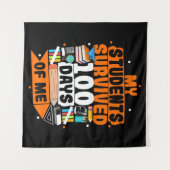 Tenture Mes élèves ont survécu 100 jours avec moi (Devant (Horizontal))