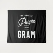 Tenture Mes Gens Préférés M'Appelent Gram (Devant (Horizontal))