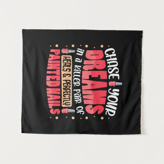 Tenture Mes ongles peints de rêves (Devant (Horizontal))