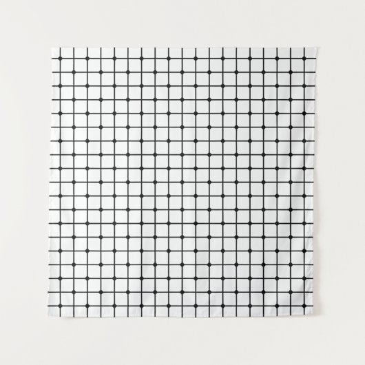 Tenture Mesh pattern monochrome geometric (Devant)