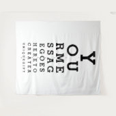 Tenture Message personnalisé Fun Eye Sight Test photo arri (Devant (Horizontal))