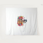 Tenture Messy Bun Skeleton mignon Amoureux de les chiens c (Devant (Horizontal))