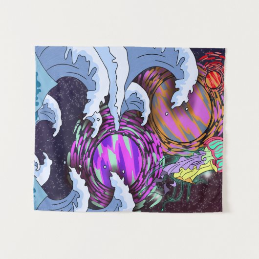 Tenture Messy universe (Devant (Horizontal))