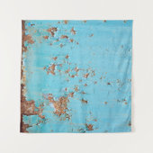 Tenture Métal bleu rouillé : Mur texturé. (Devant (Horizontal))