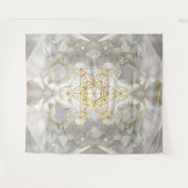 Tenture Métatron's Cube in lotus Sacred Geometry (Devant (Horizontal))