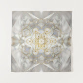 Tenture Métatron's Cube in lotus Sacred Geometry (Devant (Horizontal))