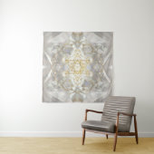 Tenture Métatron's Cube in lotus Sacred Geometry (En situation)