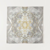 Tenture Métatron's Cube in lotus Sacred Geometry (Devant)