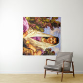 Tenture Mexicaine Calendrier de beauté fille avec châle de (En situation (horizontale))