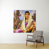 Tenture Mexicaine Calendrier de beauté fille avec châle de (En situation)