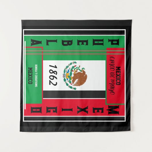 Tenture Mexique - Cinco de Mayo (Devant (Horizontal))