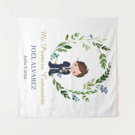 Tenture Mi primera Comunión BackDrop (Devant (Horizontal))