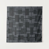 Tenture Mi-siècle moderne géométrique gris foncé (Devant (Horizontal))