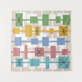 Tenture Mi-siècle moderne géométrique Multicolore 1 (Devant (Horizontal))