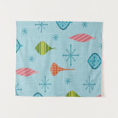 Tenture Mi-Siècle moderne ornements de Noël (Devant (Horizontal))